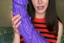 Hotkinkyjo with huge spiked dildo from JohnThomasToys in ass & anal fisting prolapse